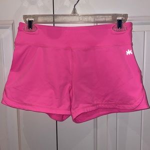 COPY - Pink Spandex Exercise Shorts